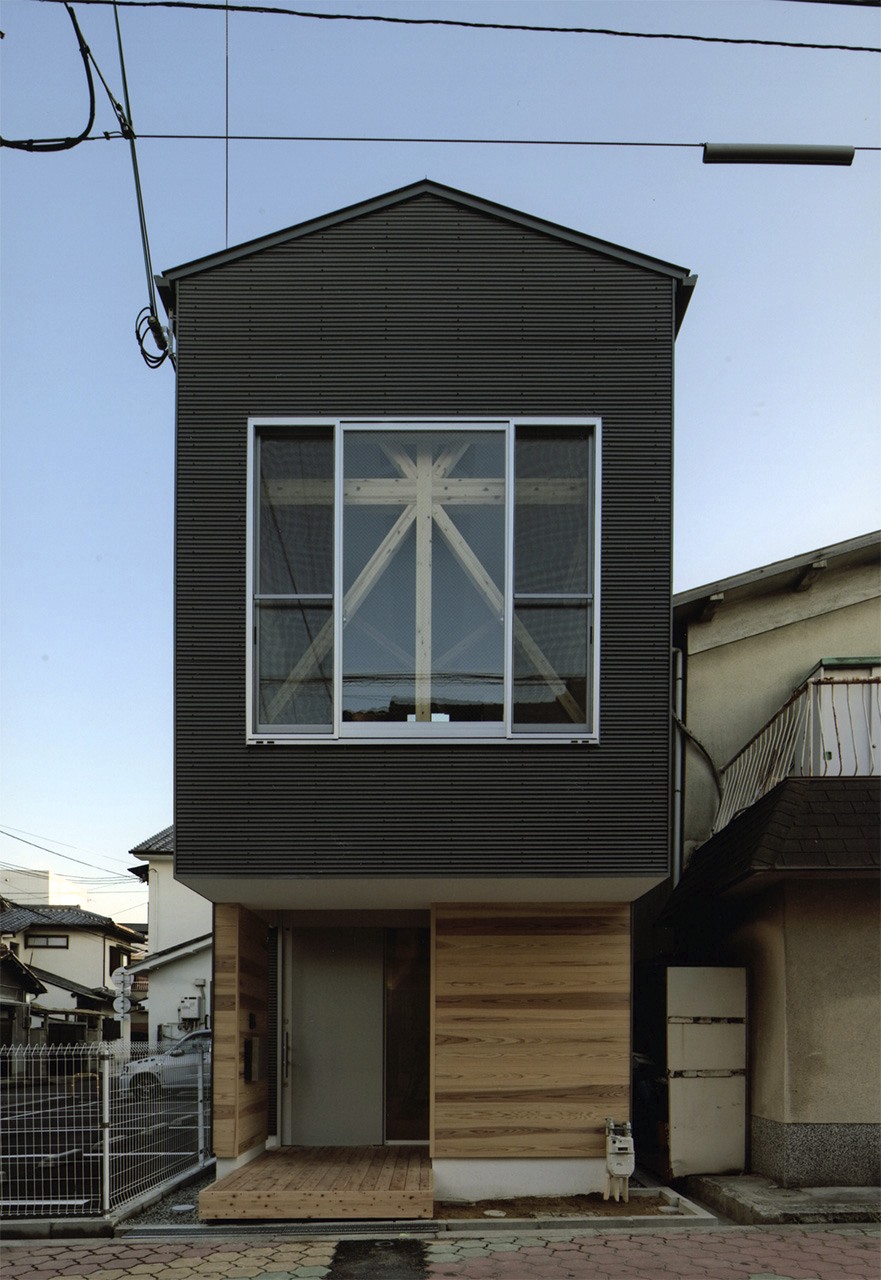 北道路側外観｜大阪市街の木造２階建て住宅｜庄司洋建築設計事務所