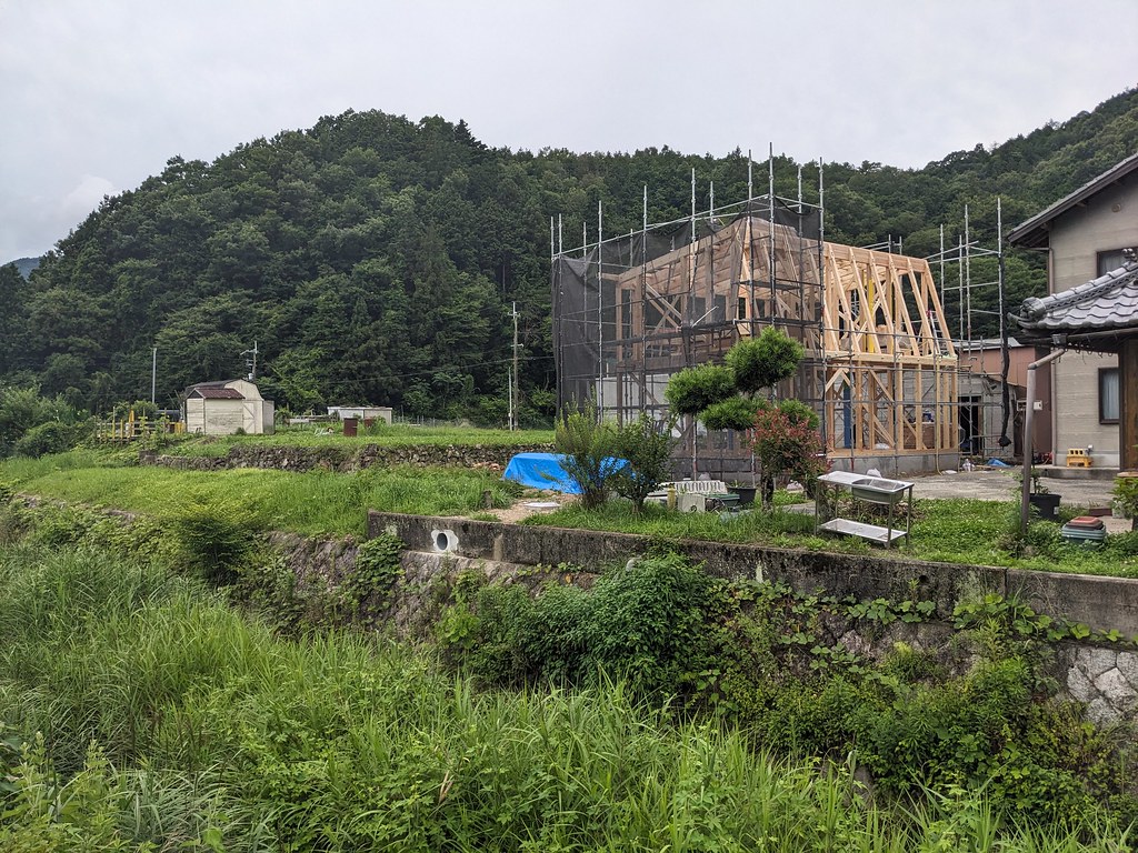 建物の骨組み全体