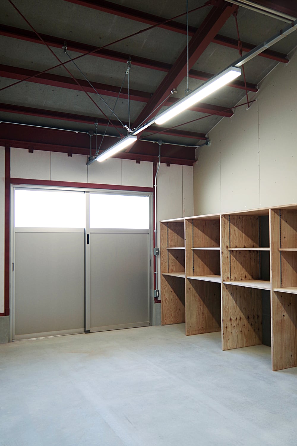 北側併設の倉庫内観｜加東市こども園・子育て教室棟増築工事